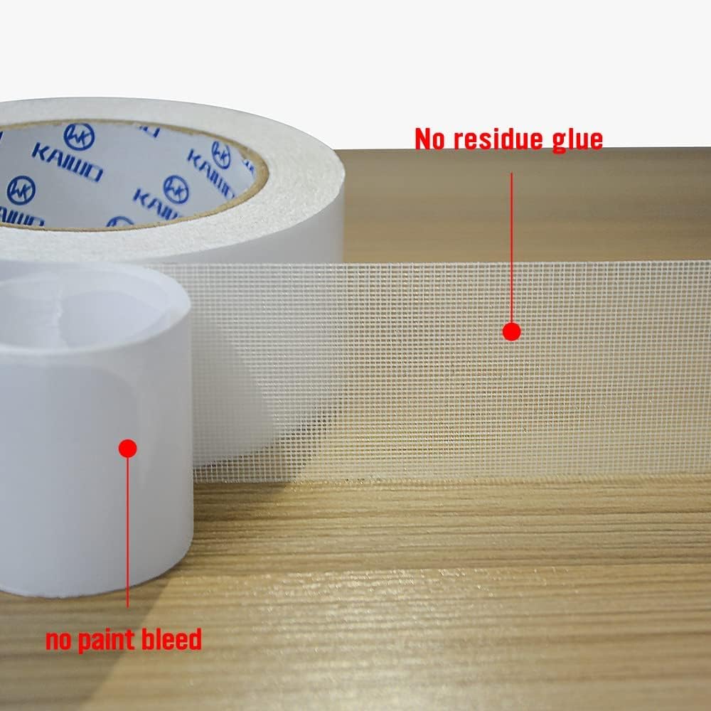 KAIWO Heavy Duty Carpet Tape Double Sided (4 inx30yd), Rug Tape for Area Rugs on Carpet, Perfect Rug Gripper for Holding Area Rugs, Hardwood Floors, Outdoor Rugs, Stair Treads, White.
