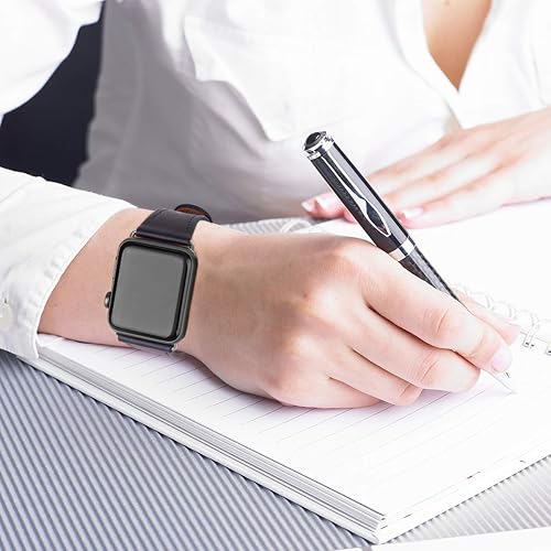 Miniatura 5 de Huafiy - Correa iWatch de repuesto, de cuero granulado en la parte superior, para iWatch Series 5, Series 4, 3, 2, 1, Sport y Edition, 42 mm 44 mm.