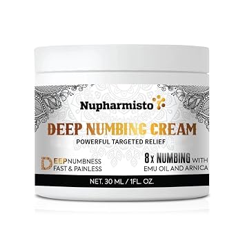 Numbing Cream Maximum Strength Long Lasting Extra Relief with Menthol Arnica and Emu Oil 30ml, 1, Fl Oz