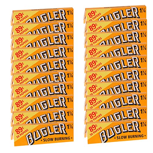 Bugler Orange Slow Burning Cigarette Rolling Papers 1 1/4 (78mm) - 24 Booklets