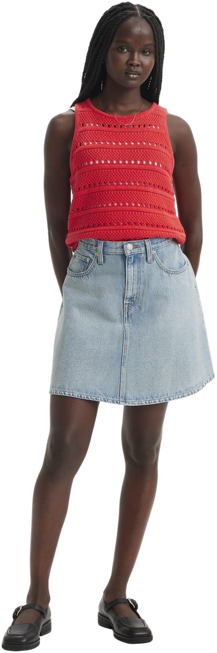 Levi's Femme Jupe Denim Mini Flounce Mid Rise, Ligne A