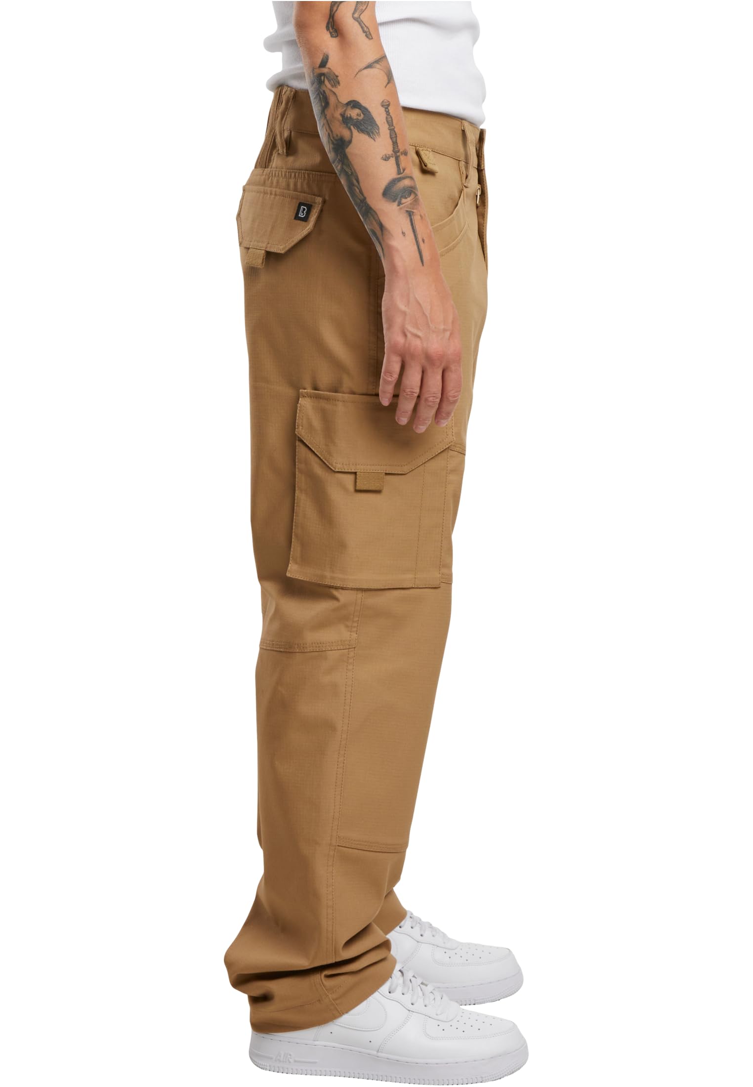Brandit Tactical Ripstop Trousers Uomo Pantaloni Modello Cargo Nero