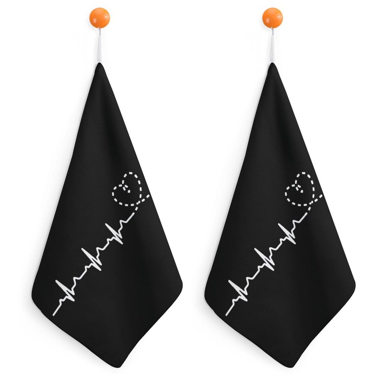 CGSBNGHA Airplane Pilot Heartbeat Hand Towel Hanging Face Towels Cleaning Cloths Handkerchief for Bathroom Kitchen