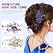 inSowni 7 Pieces Vintage Party Prom Wedding Bridal Royal Blue Beads Crystal Rhinestone Hair Side Combs+U-shaped Hair Pins Bridal Headpieces for Brides Bridesmaids Women Girls