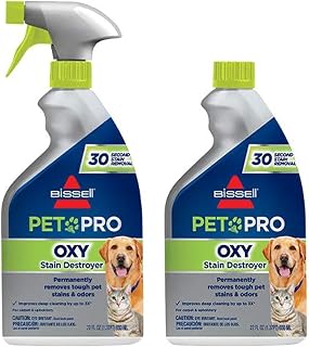 BISSELL PET PRO OXY Stain Destroyer for Carpet & Upholstery, 22oz 2-Pack - Fast Pet Stain & Odor Remover, 17739