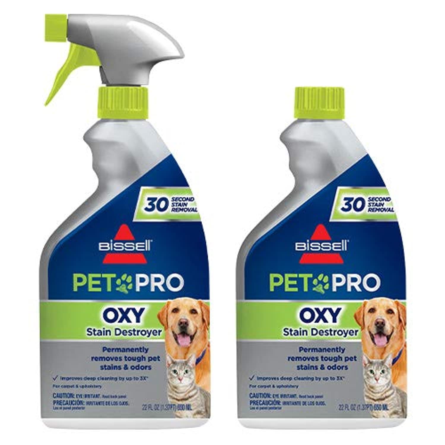 Bissell PET PRO OXY Stain Destroyer for Carpet and Upholstery 22 oz 2 pack 17739