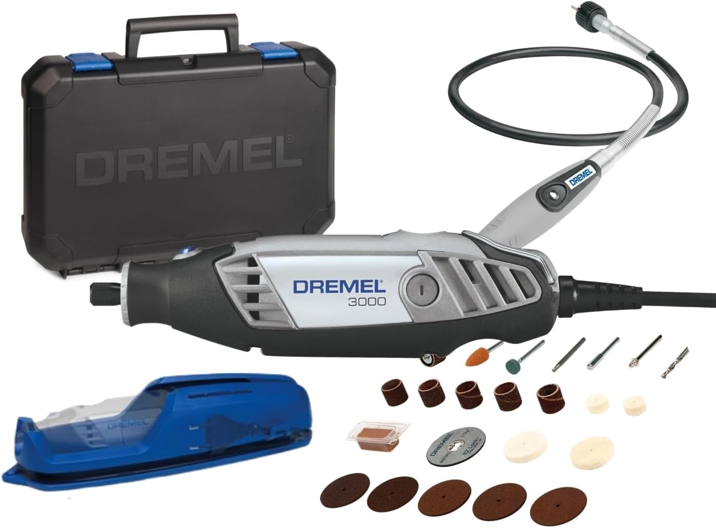 Dremel 3000 Rotary Tool 130 W, Multi Tool Kit with 1 Attachment 25 Accessories, Variable Speed 10.000-33.000 RPM