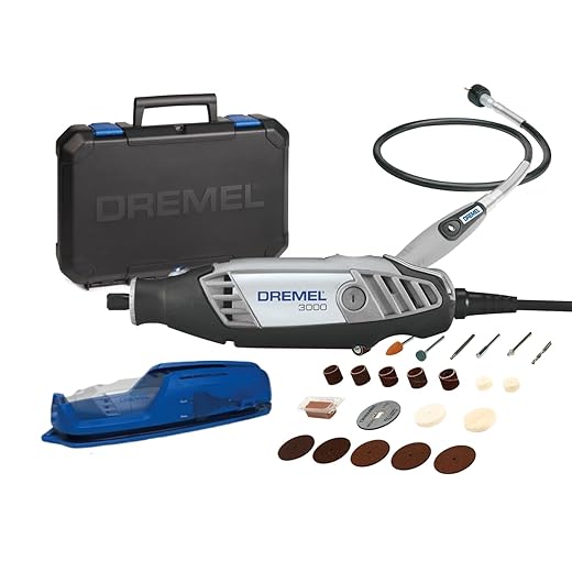 Dremel 3000 Rotary Tool 130 W, Multi Tool Kit with 1 Attachment 25 Accessories, Variable Speed 10.000-33.000 RPM