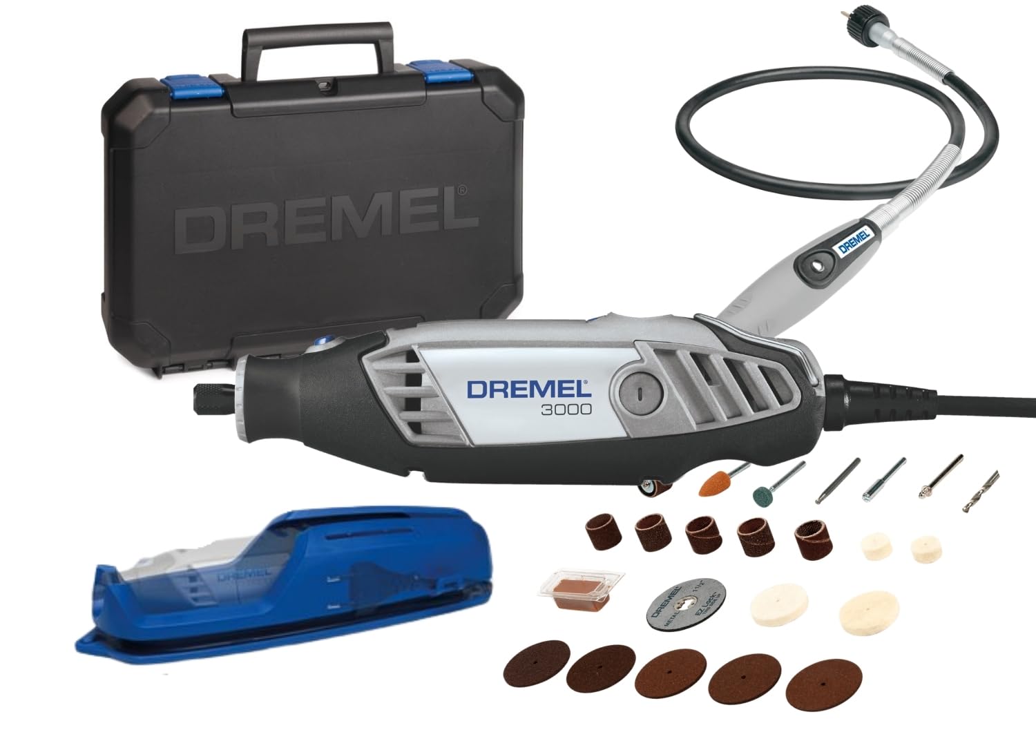 Dremel3000 Rotary Tool 130 W, Multi Tool Kit with 1 Attachment 25 Accessories, Variable Speed 10.000-33.000 RPM