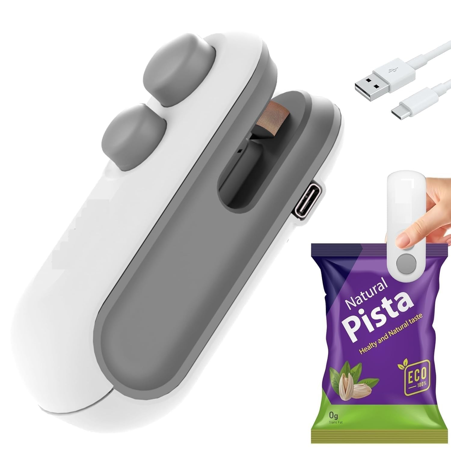 Nurmantras Portable Mini Sealing Machine, Handheld Packet Sealer for Food, Snacks, Chips, Fresh Storage Plastic Bags Sealing Machine Type Charging (PACK OF - 1)-image-44