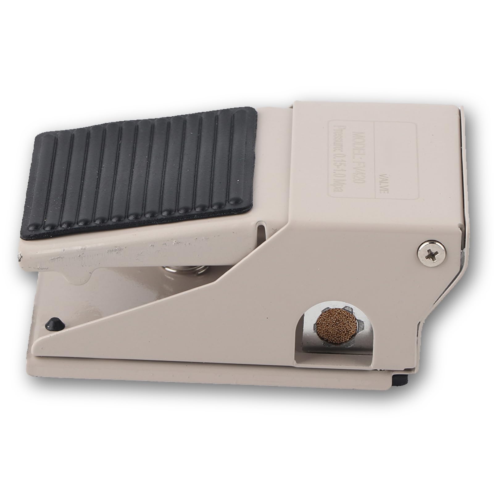 Pneumatic Foot Pedal Valve,Aluminum Alloy 2-Position 4-Way Foot Pressure Control Valve Switch FV420 0-0.8Mpa G1/4in Mechanical Power Transmission Automation Accessories