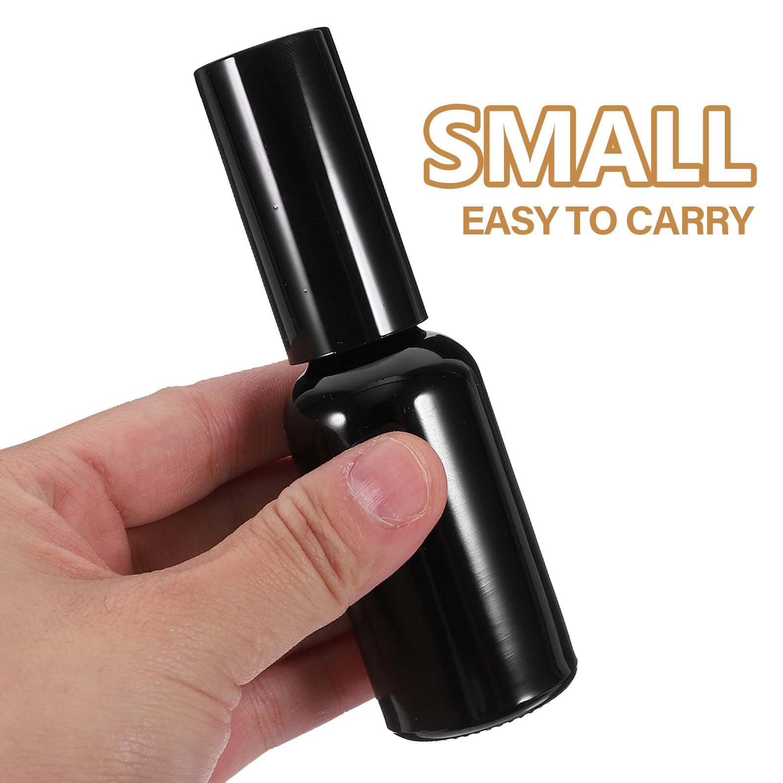 INOOMP 12 Stück Schwarze Glas Parfüm Reiseflasche 30ml Nachfüllbare Sprühflasche mit Luftdichtem Verschluss und Einfachem Gebrauch für Reisen und Kosmetik