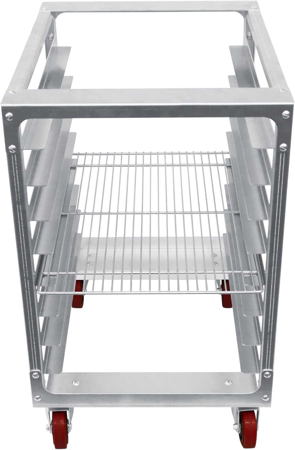 TX-083 Commercial Aluminium Bun Rack, 8 Pan 3 Inch Spacing, NSF Listed Heavy Duty Speed Rack Heavy Duty Plate Casters, Cooling Rack Fits Under Work Table