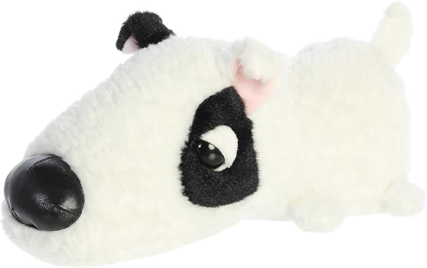 Aurora® Playful Schnozzles™ Bronte Bull Terrier™ Stuffed Animal - Endearing Companionship - Lasting Memories - White 11 Inches