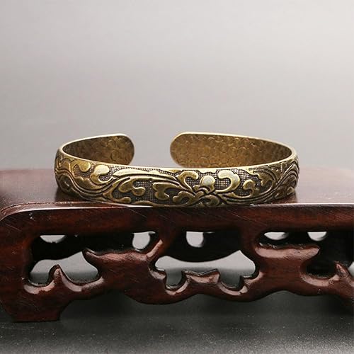 Miniatura 6 de 1 brazalete vintage de latón, estilo vintage, sólido, elegante, abierto, estilo vintage, inspirado, vintage, latón, floreciente, Pequeño, 6, Latón