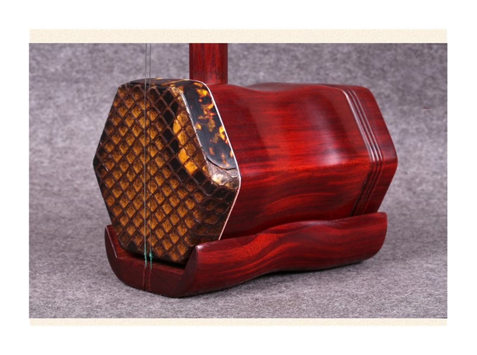 TSTS Rosewood Erhu Ture Golden Flower Python Skin Erhu Chinese Instrument Erhu Instrument (Color : Blank Pole Erhu) - Image 9