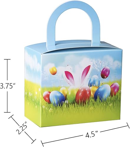 Miniatura 2 de Hammont Cajas de dulces de Pascua  Paquete de 18  Cajas coloridas para regalos de fiesta con asa resistente  Perfecto para recuerdos de boda,