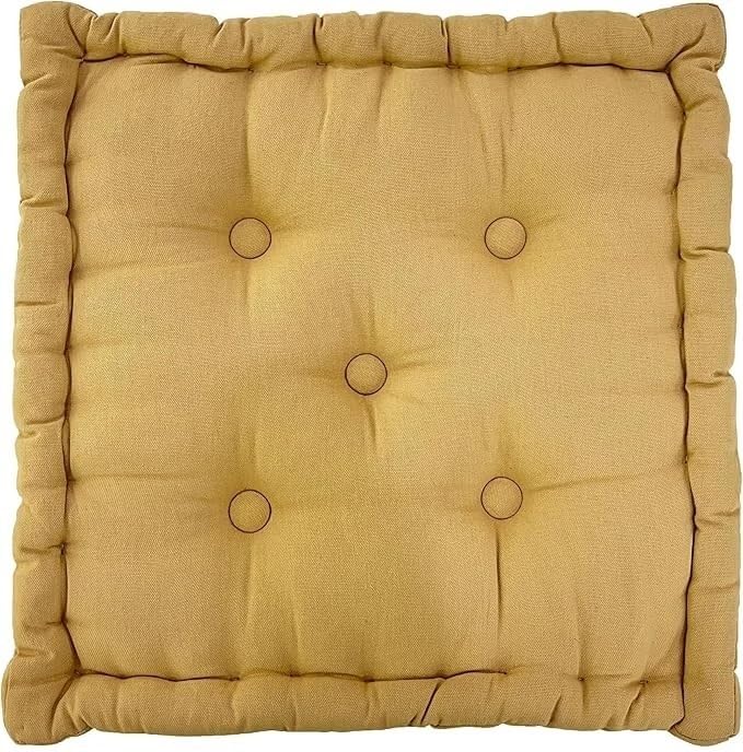 MMWZ Thick Tufted Armchair Booster Cushion Firm Seat Pad Riser for Floor Sofa & Chair Supportive Adult Comfort Pillow for Home Office or Elderly Seating (Tan)