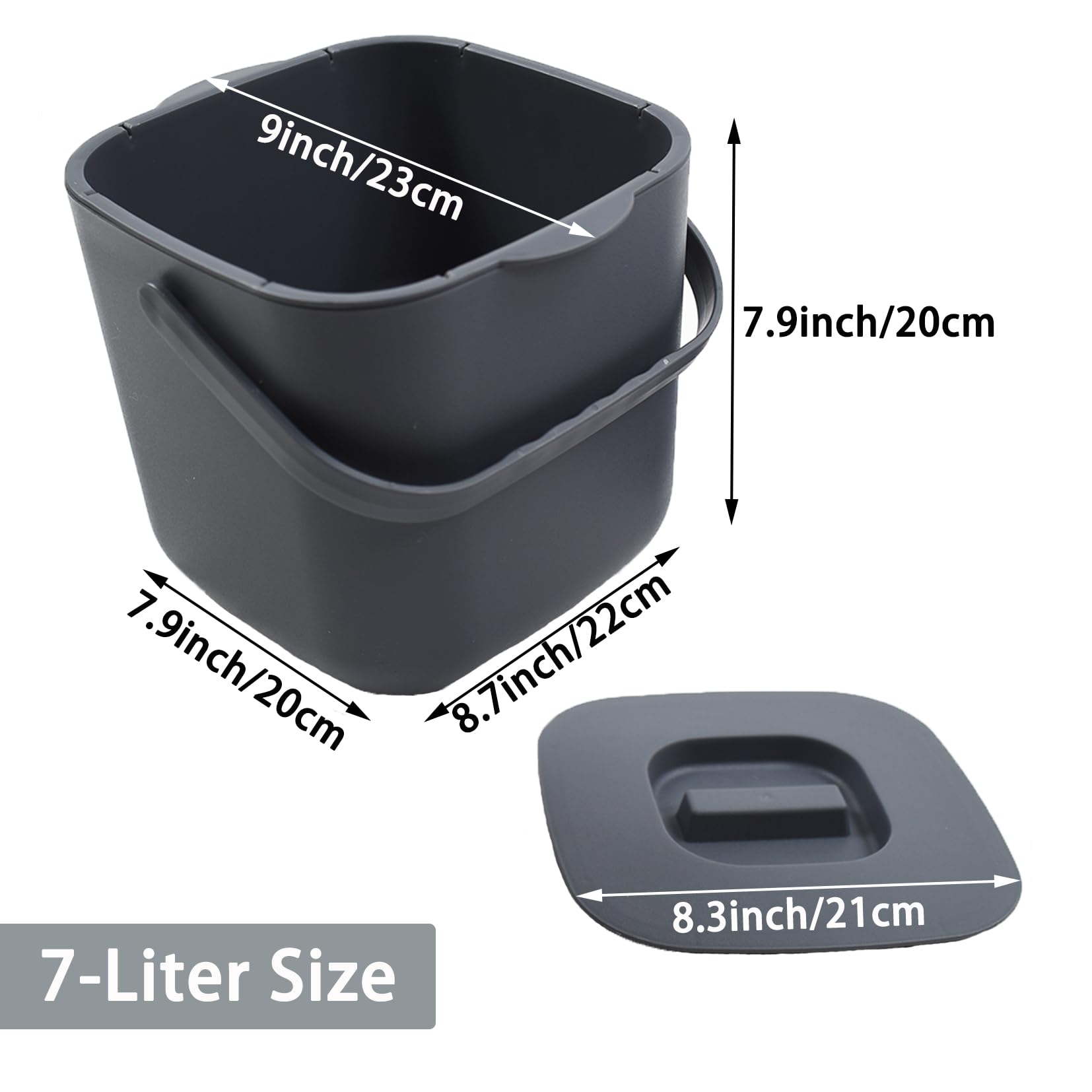 QWORK® 8 Pezzi Filtri Antiodore Rotondi Per Secchio Di Compost, Filtri A Carbone Attivo Per Cucina, Adatti A Compost Contenitori Fino A 17 Cm - Foto 4