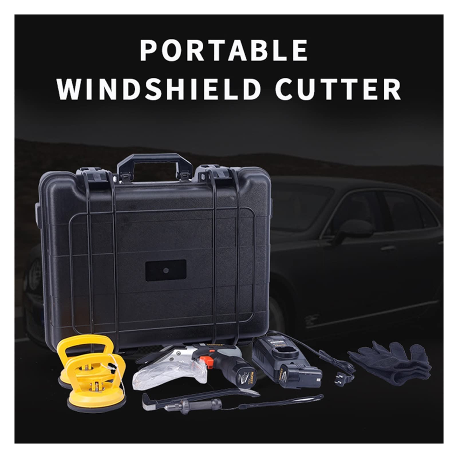 DISIROU Seamless Seam Setter,floor suction cup tool, Portable Windshield Cutter Car Safety Hammer Emergency Escape Tool Kit Electric Auto Car Window Glass Breaker Cutter for Seam Joining & Leveling