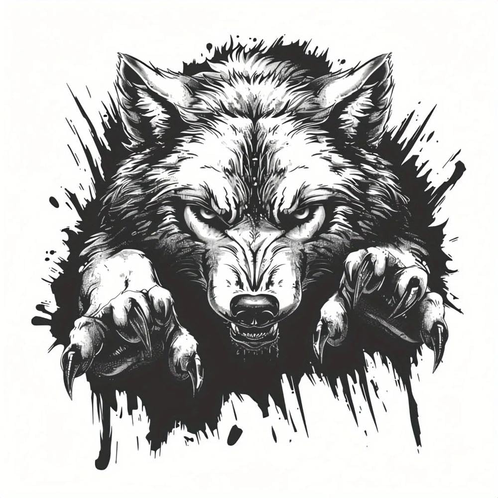 Wolf Vinyl Sticker WeatherResistant for Bicycles Trucks Laptops