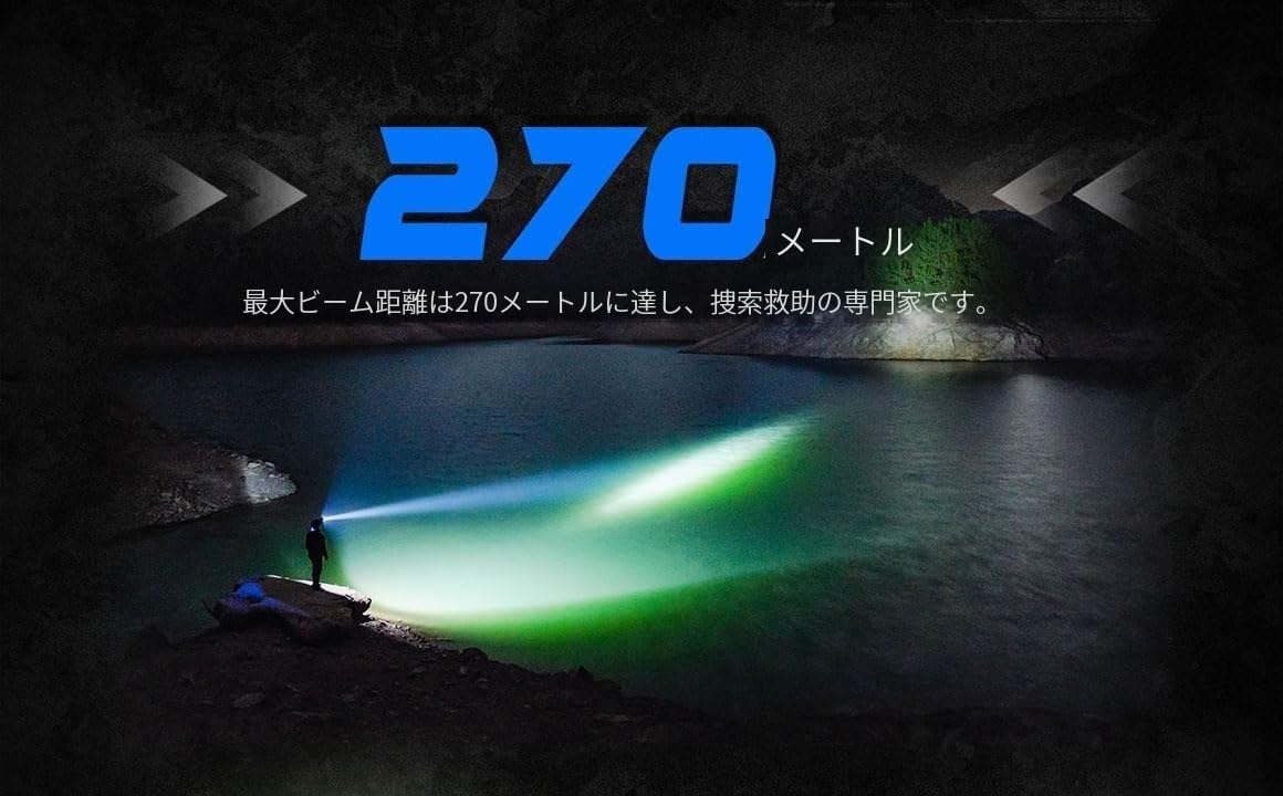 Amazon.co.jp: JETBeam E26 LED EDC 懐中電灯 強力 軍用 最強 3000