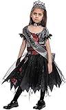 Spooktacular Creations Halloween Child Girl Zombie Princess Costume, Zombie Prom Queen Costume for Role-Playing Party-S(5-7yr)