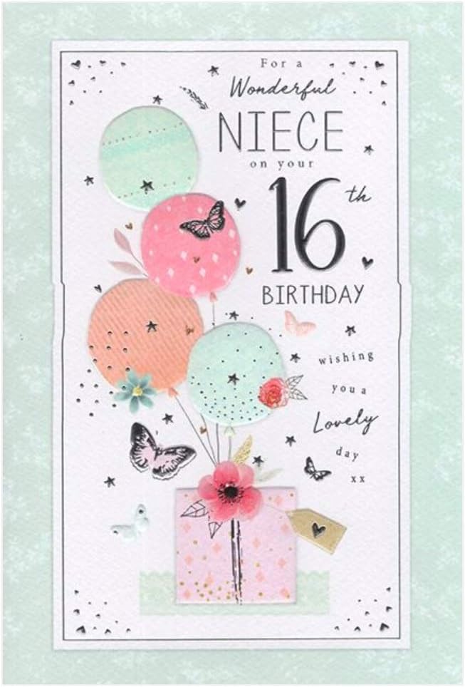 Happy 16th Birthday Niece For A Special Niece On Your 16Th Birthday : Amazon.co.uk: Stationery &  Office Supplies