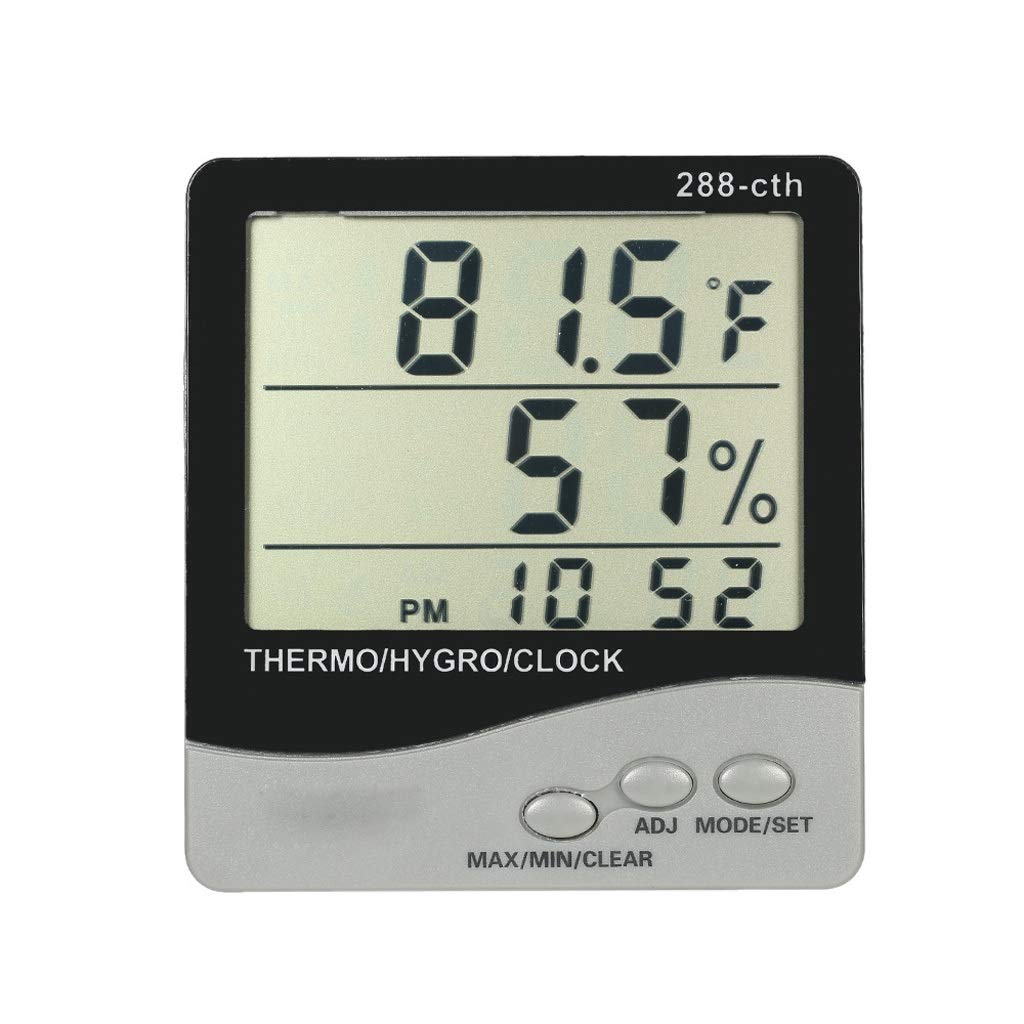 Wewnętrzny i zewnętrzny cyfrowy termometr LCD higrometr temperatury miernik wilgotności miernik wilgotności czujnik stacja pogodowa budzik
