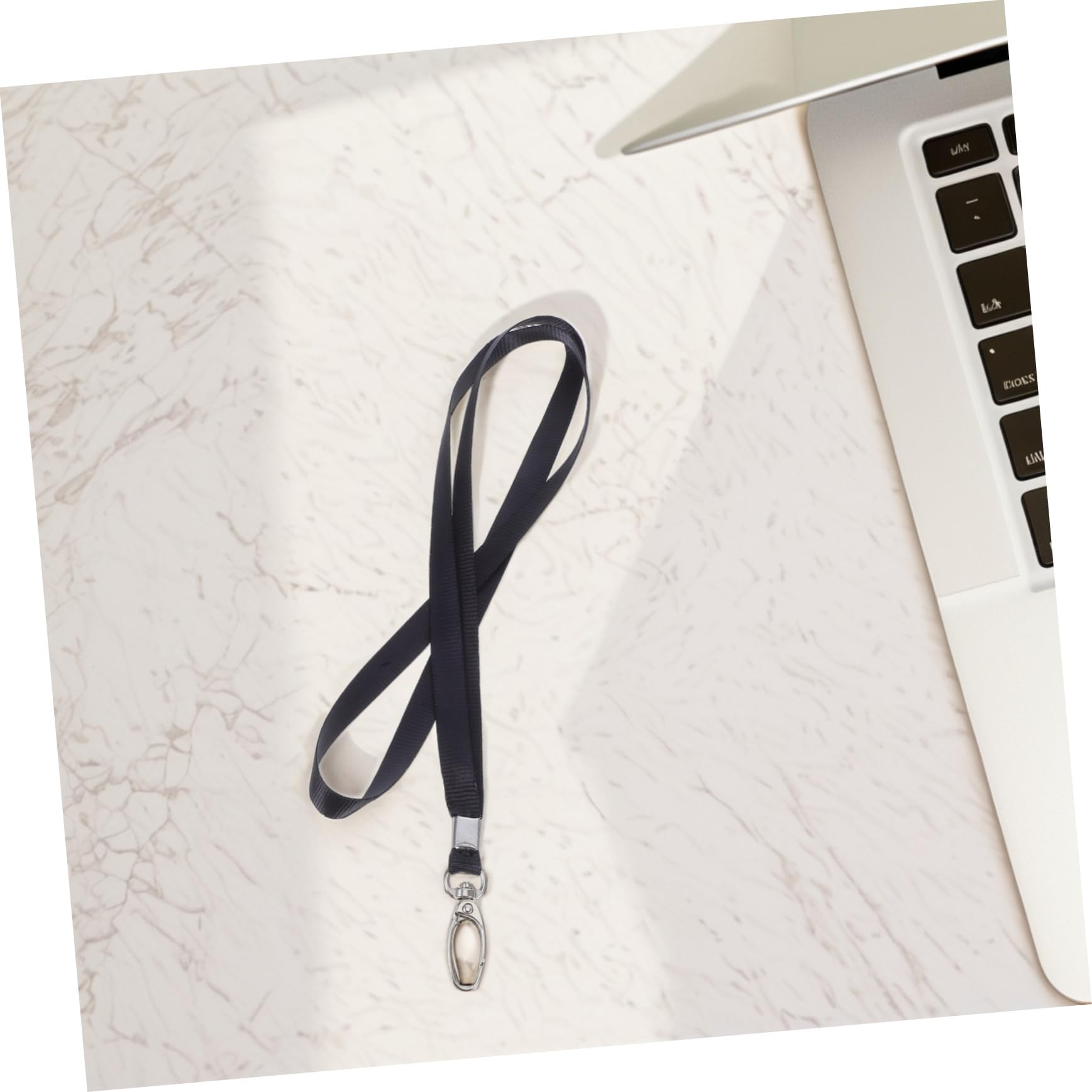 50pezzi Cordino Porta Badge in Corda Piatta con Clip per Badge Identificativi Tessere da Ufficio Leggero e Resistente