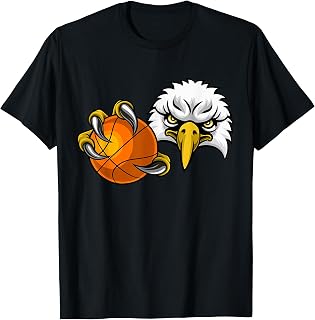 Eagle Hawk Basketball Ball Bald Eagles Cartoon T-Shirt