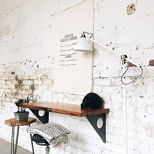 Industrial Rustic Wall-Mounted Table, Dining Table Desk, Pine Wood Wall-Mounted Bar Tables (47"X14")