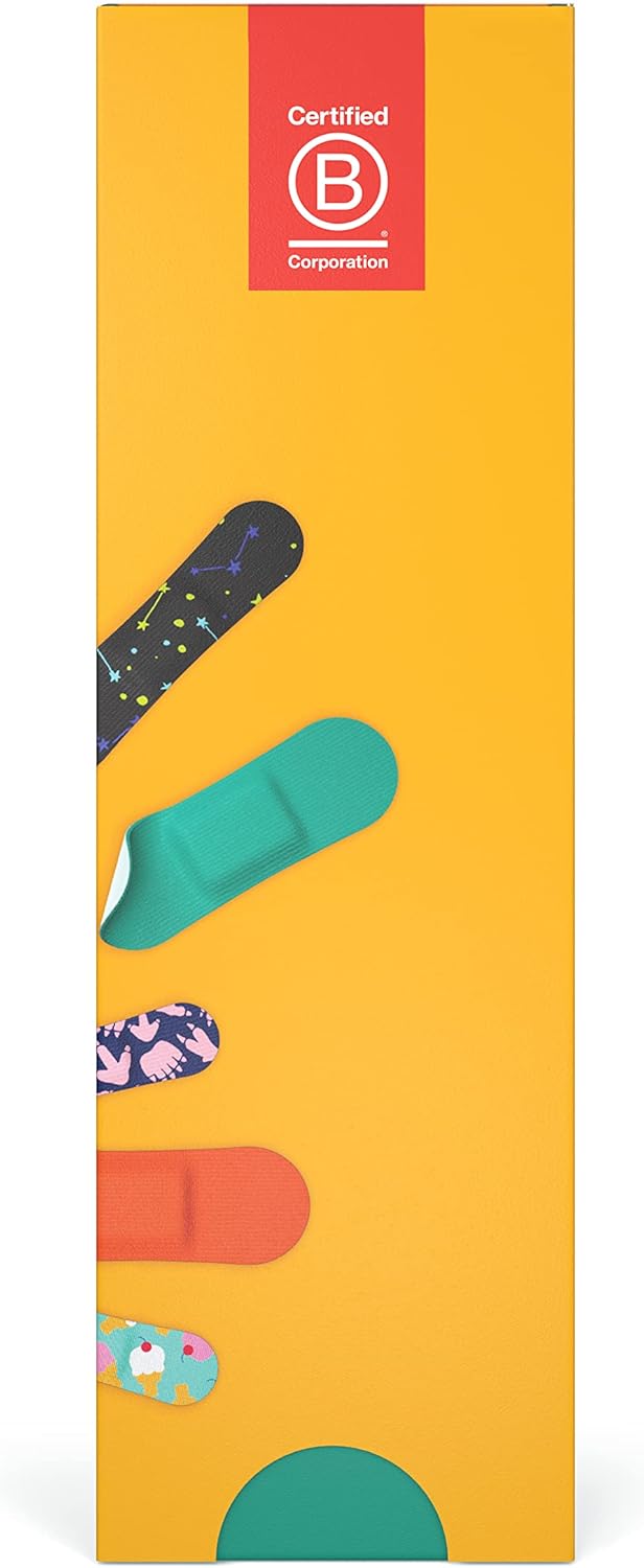 Welly Bravery Badge Value Pack | Adhesive Flexible Fabric Bandages | Assorted Shapes and Patterns for Minor Cuts, Scrapes, and Wounds - 100 Count : Health & Household