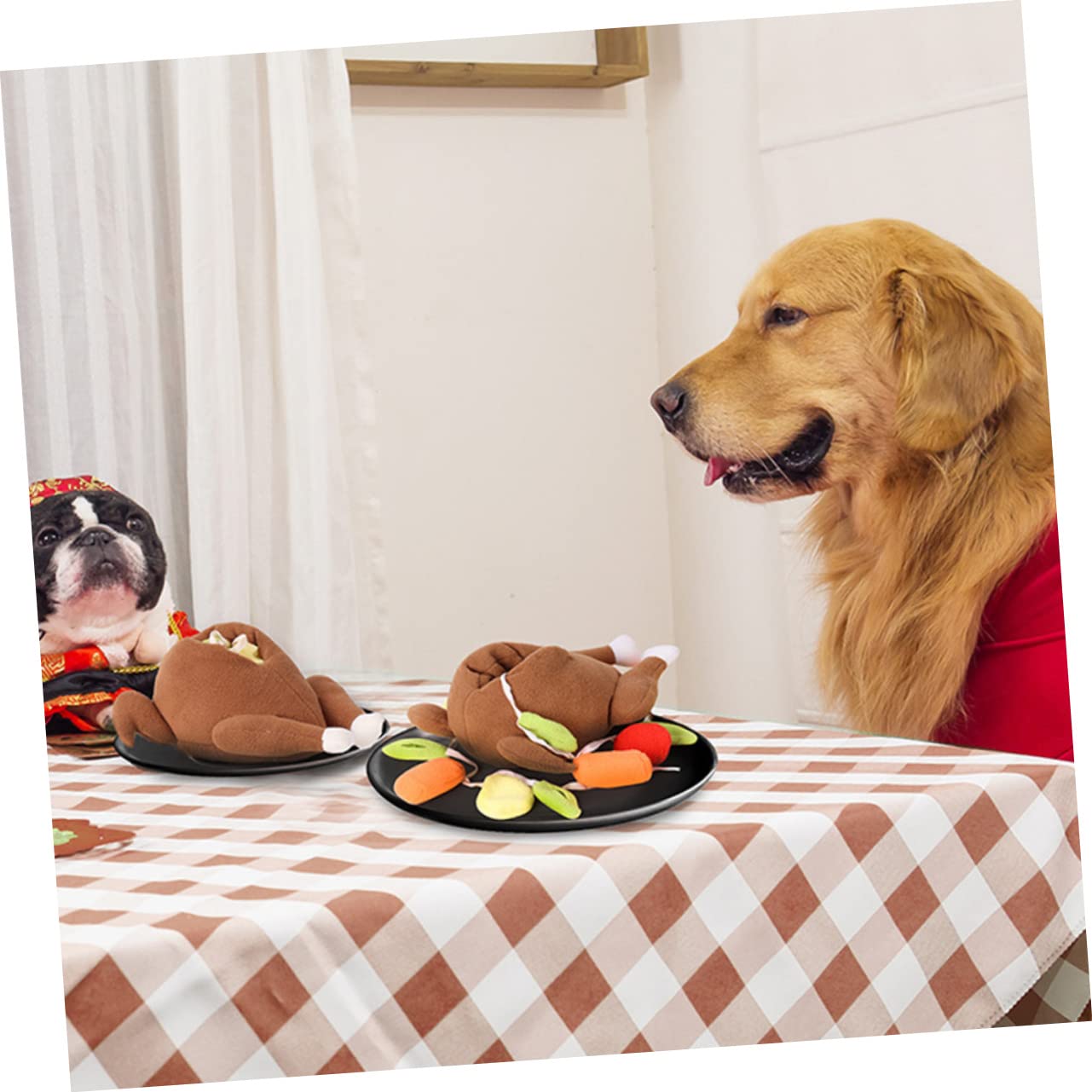 Housoutil 2pièces Jouet à Renifler pour Chien Jou Dinde Jou Mastication pour Chiots Accessoire Interaction Formation pour Animaux De Compagnie