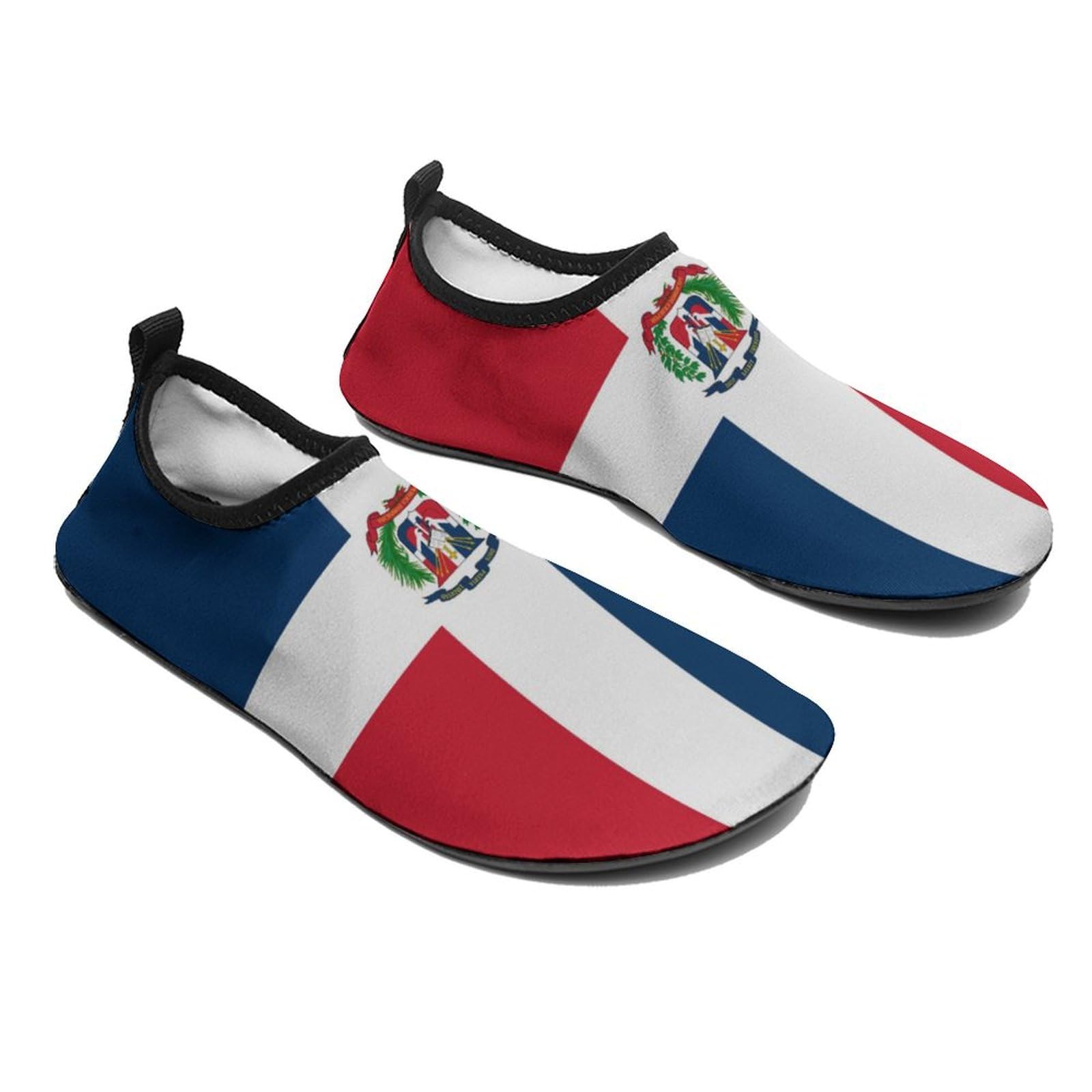 GeRRiT Dominican Republic Flag Water Shoes for Women Men Quick-Dry Aqua Socks Swim Beach Barefoot Yoga Surf Pool Camping 7/8women,5/6men