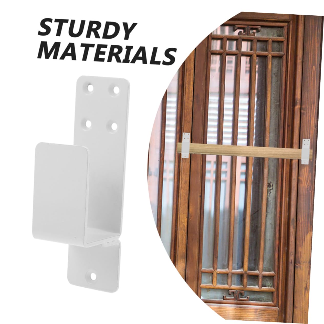 VILLCASE Supports de Barricade pour Porte en Acier Blanc Design Épais de U Stabilité Renforcée pour Porte D'entrée