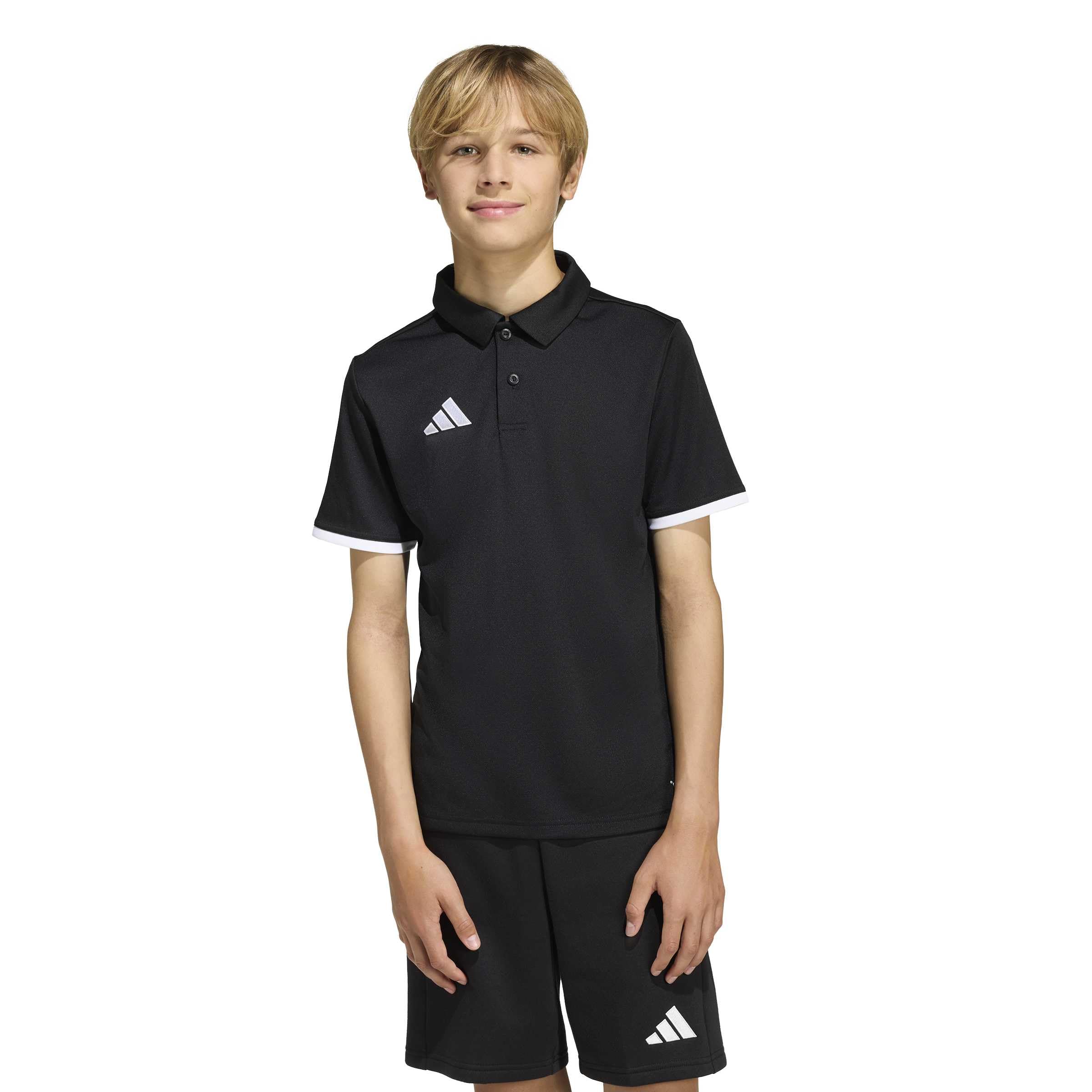 adidas Unisex Kids Entrada26 Polo Kids Shirt, Black/White, 9-10 Years