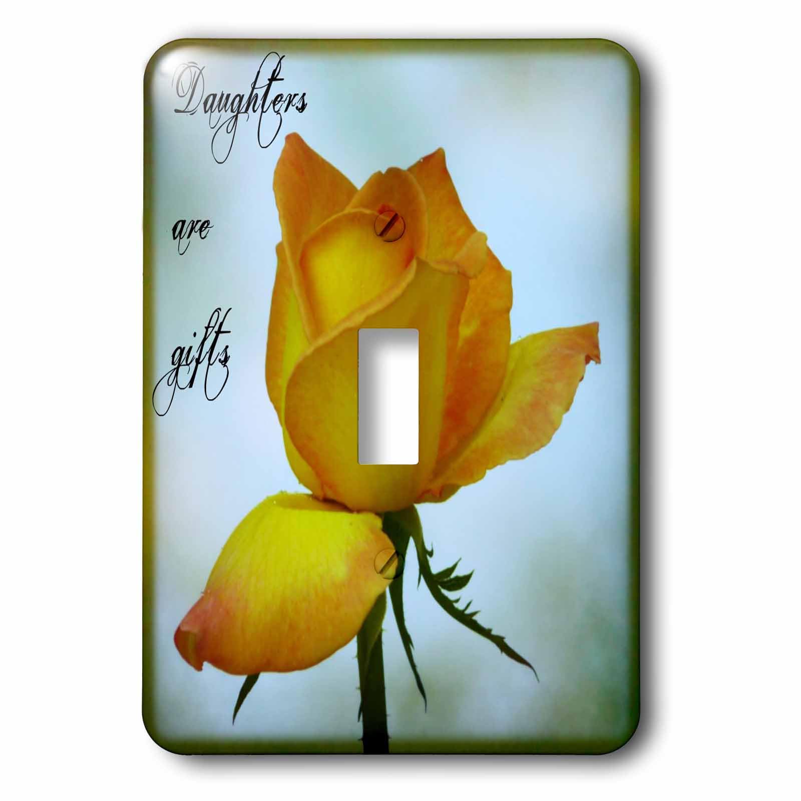 Interrupteur à baïonnette pour remplacer une plaque murale usée motif fleurs