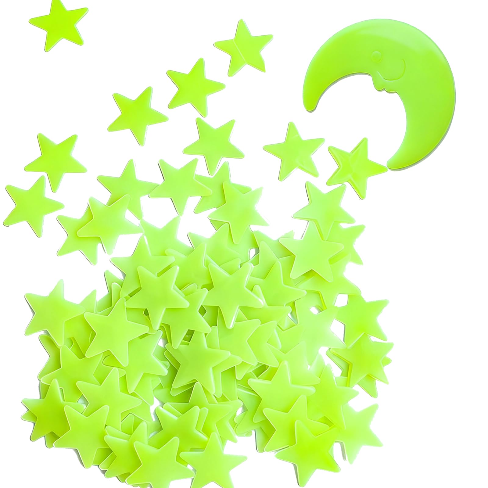 201 Pcs Stars and Moon Glow in The Dark Stickers,Glow in The Dark Stars Ceiling,Removable GlowStars,Reusable Ceiling Star,Star and Moon Wall Stickers,for Kids Bedroom,Baby Room Nursery