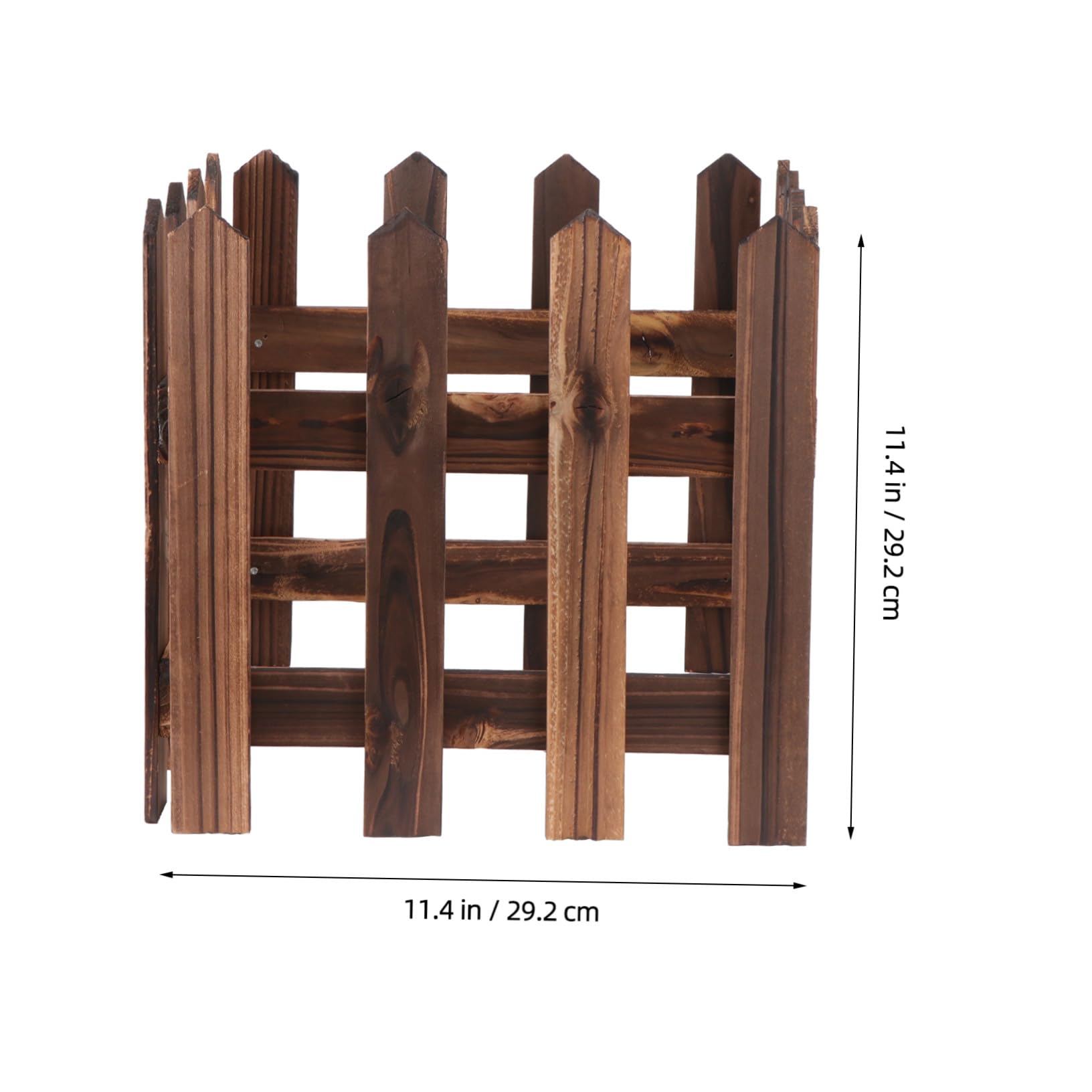 BESTonZON Recinzione in Legno Miniatura Carbonizzata per Decorazioni di Natale e Fatati Staccionata per Cortile Hotel e Festivi