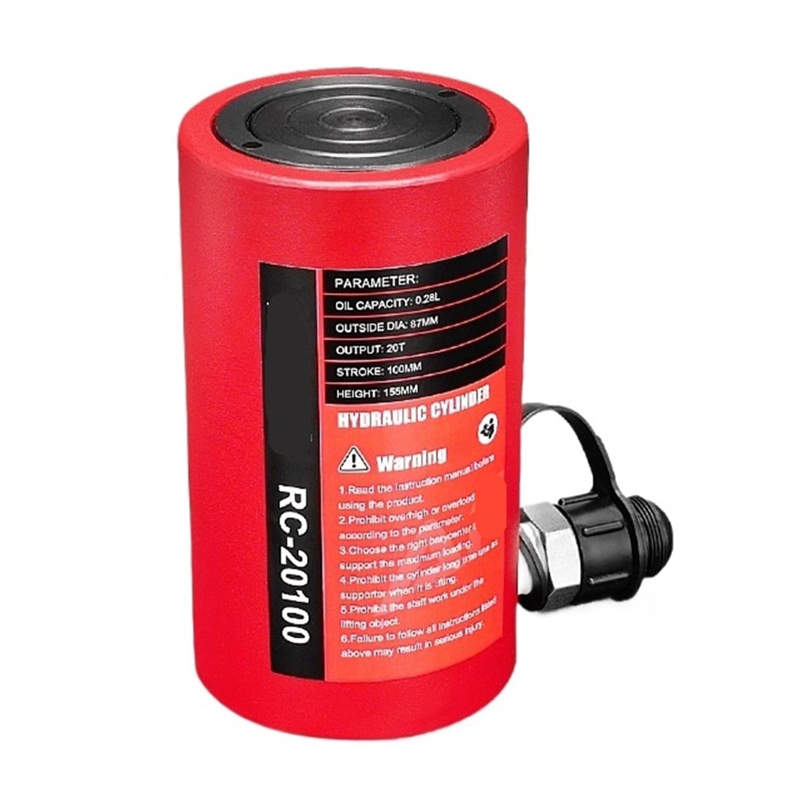 TSCFHGQI Hydraulic Jacking with Output of 20T Stroke of 100mm Long Type Hydraulic Cylinder RC-20100