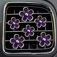 Vista 8 de Clips de ventilación de aire – 6 piezas de decoración de coche de margaritas para ventilación de aire y acondicionamiento, accesorios