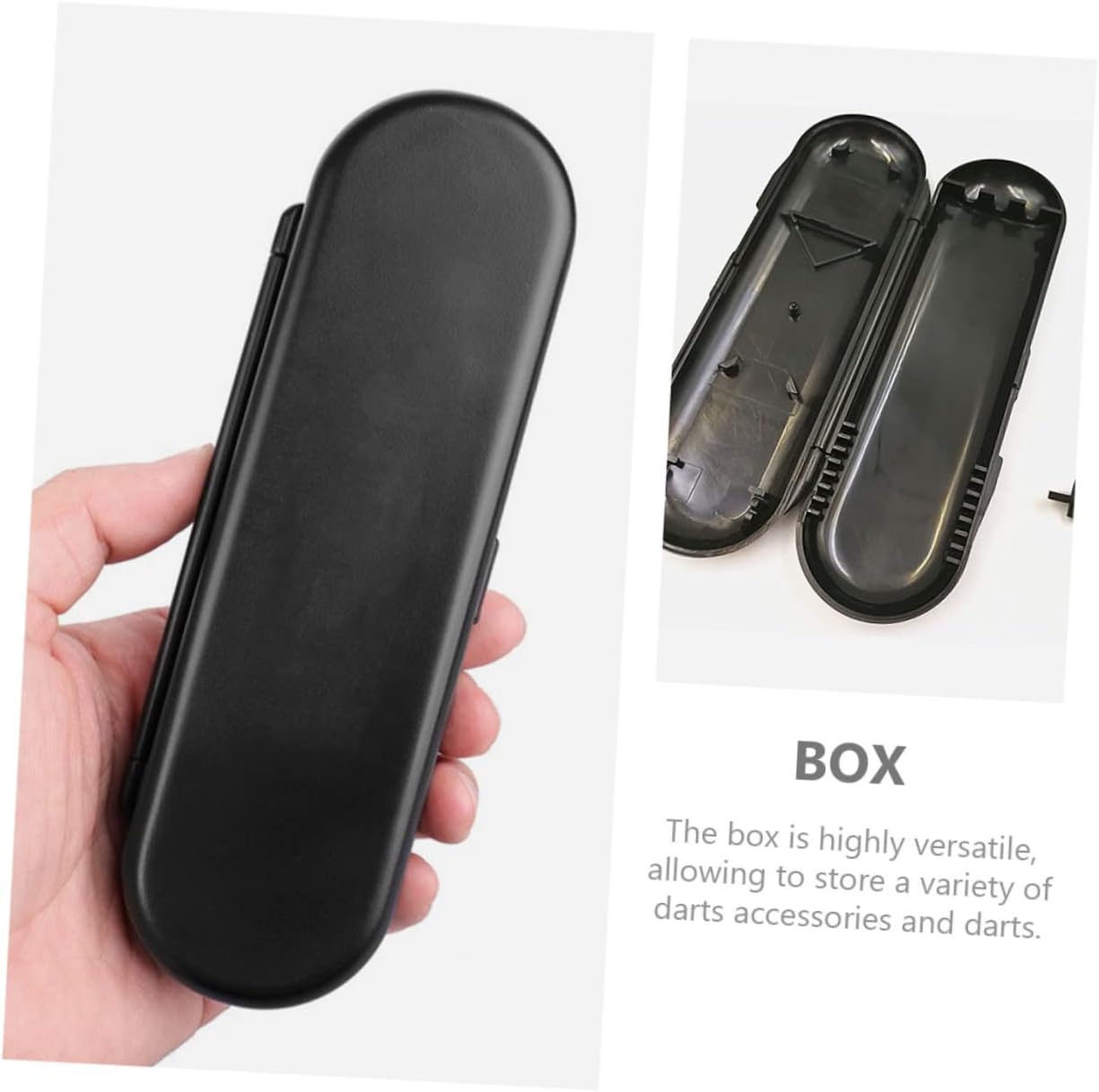 2pcs Portable Darts Carrying Case with Stable Holder Slots for Steel Tip Accessories Lightweight Protective Storage Box for Travel and Daily Use