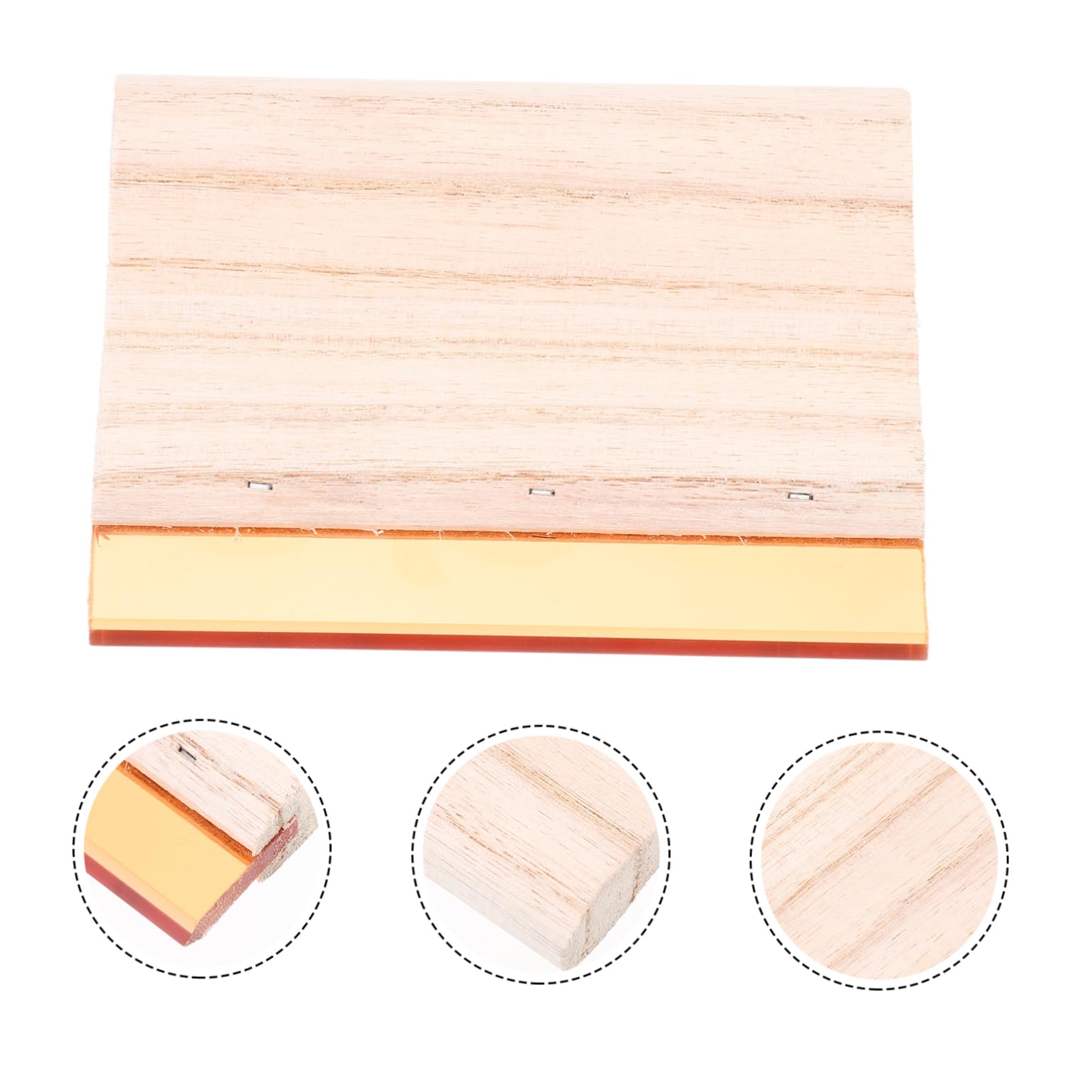 Uonlytech Squeegee for Replacement Ink Scraper Wooden Handle Practical Screen Tool