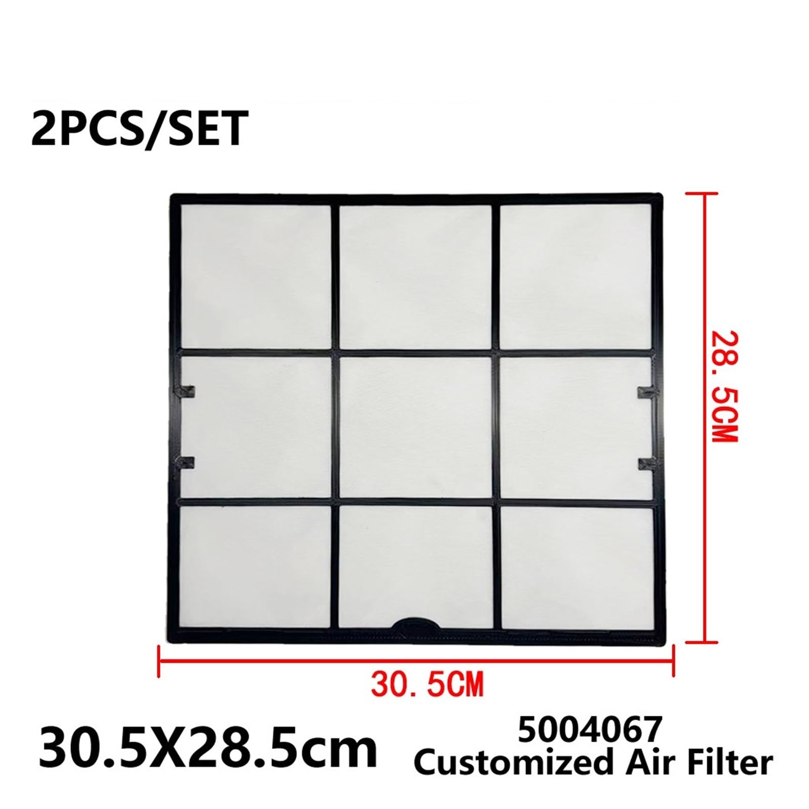 2 PZ/SET, Compatibile For Daikin, 30.5X28.5 Cm 5004067 Filtro Del Condizionatore D'aria Mini Tipo Versato Aria Condizionata Parapolvere