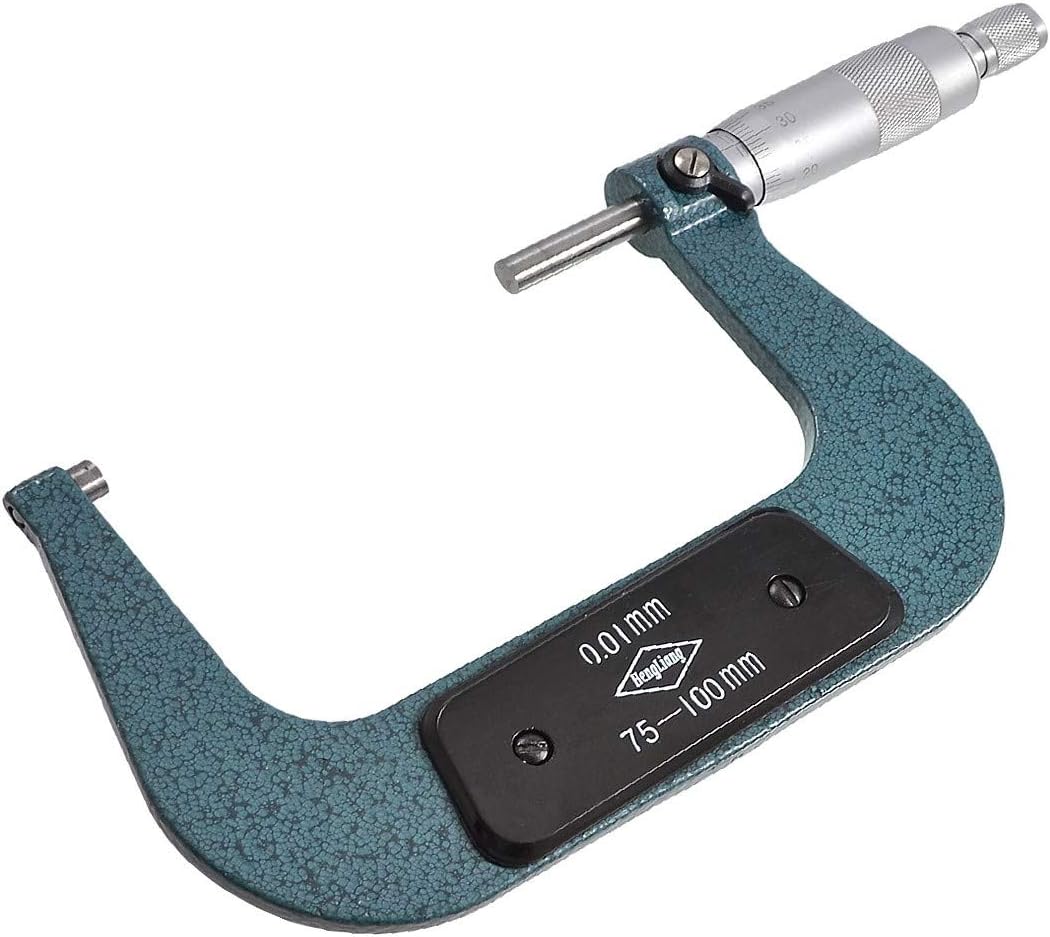 New Lon0167 Blue Black Featured Metal 75-100mm Gauge reliable efficacy Outside Micrometer Caliper Measuring Tool(id:328 7d 14 6bb)