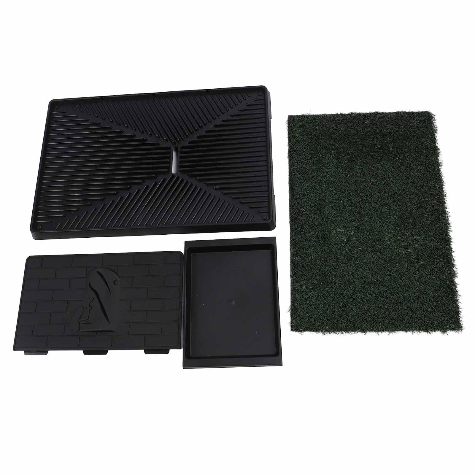 Qcwwy Orinal con Parche de Hierba para Perros, Césped de Baño para Perros de Entrenamiento, Reutilizable, Artificial, Lavable, con Deflector de Orina y Bandeja para Perros (Tamaño