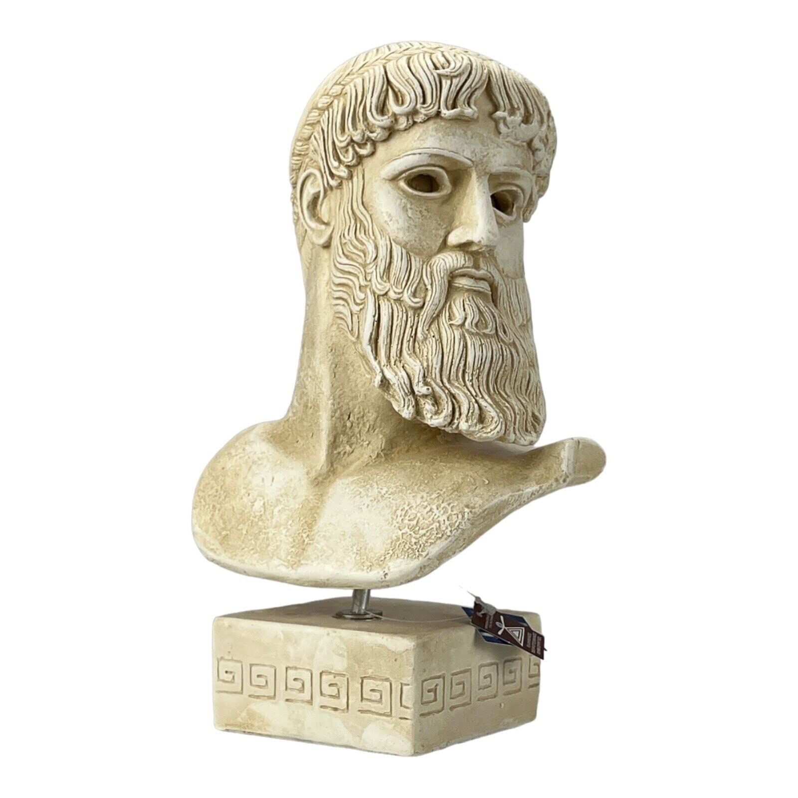 Neptune Poseidon of Artemision God from The Sea Bust Head Cast Stone Statue