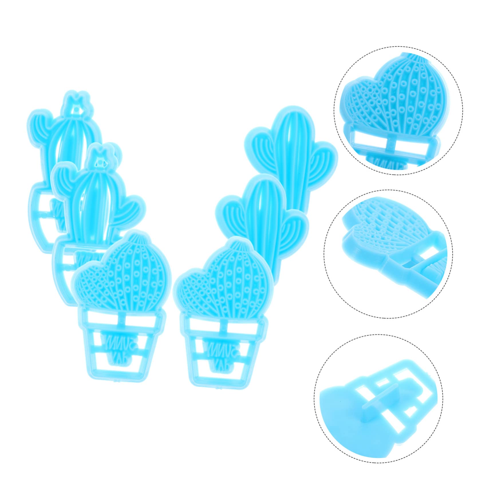 PRETYZOOM 30 STK Kaktus Schimmel Keksform Keksausstecher Selber Machen Schokoladenkekse Set Zur Herstellung Von Tonohrringen Kleine Keksform Gebäckschneider -Set Plastik Sky-Blue