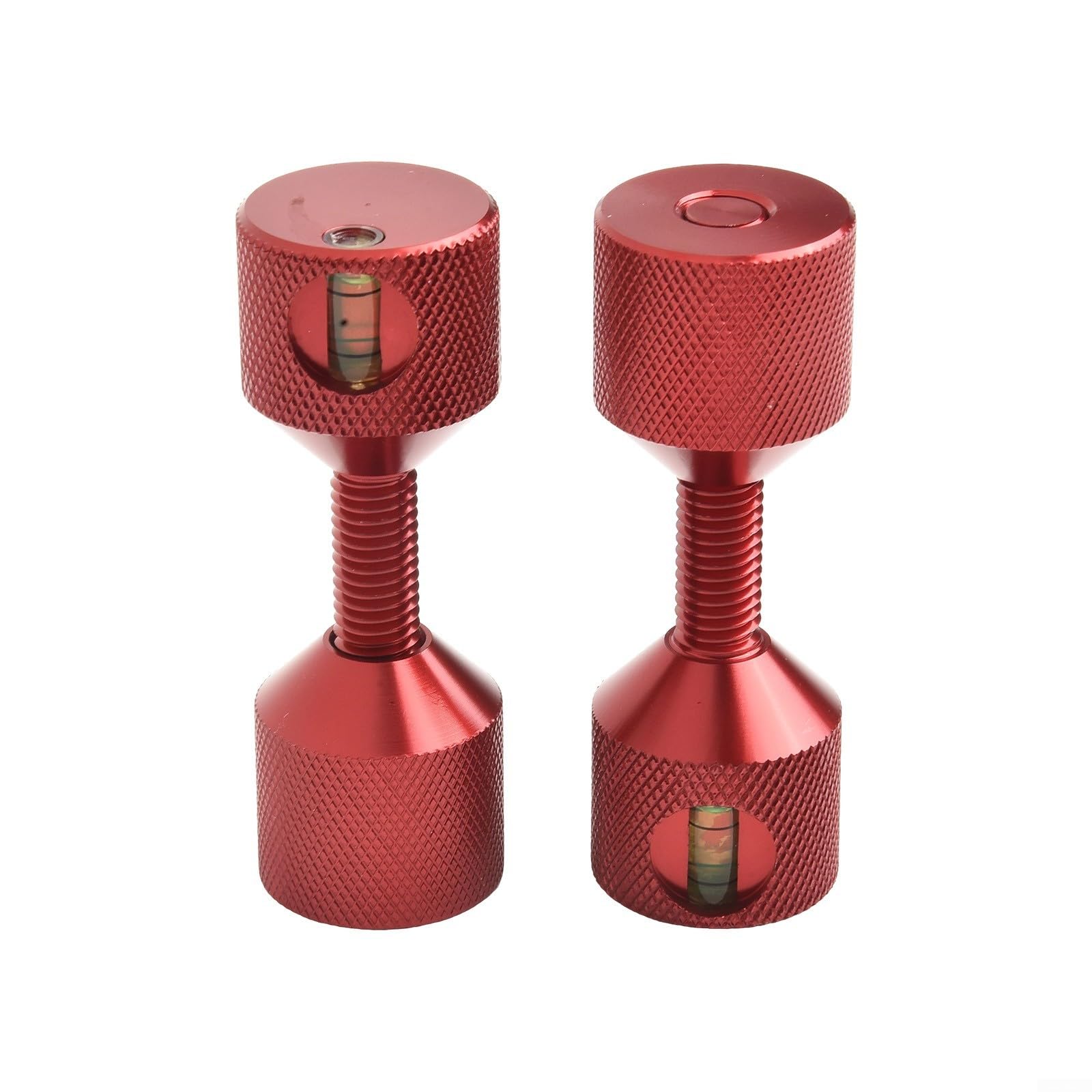 118 Set di perni di posizionamento per flangia a due fori in alluminio 6061 temprato per un allineamento preciso del tubo con posizionamento sfumato su flange da 150 libbre (rosso, 4 pezzi)